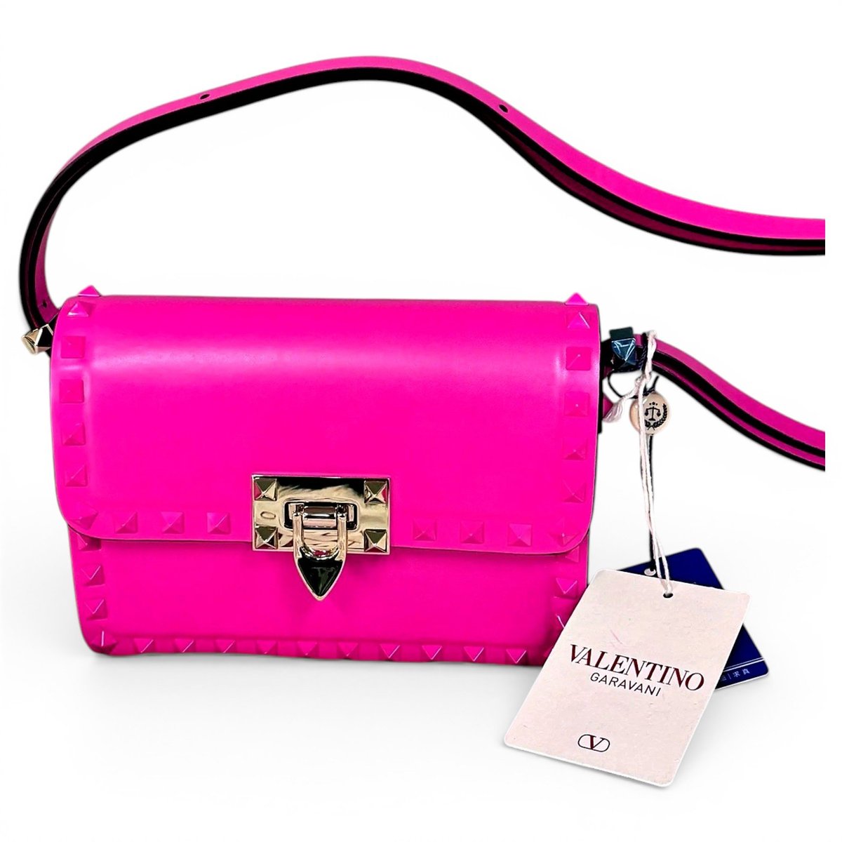 Rockstud leather handbag