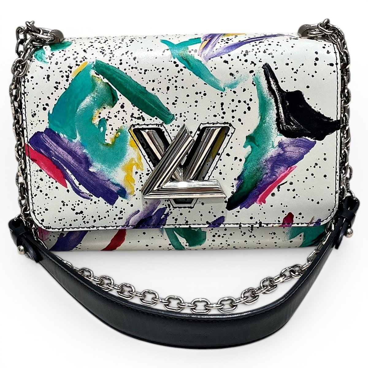 Twist leather handbag