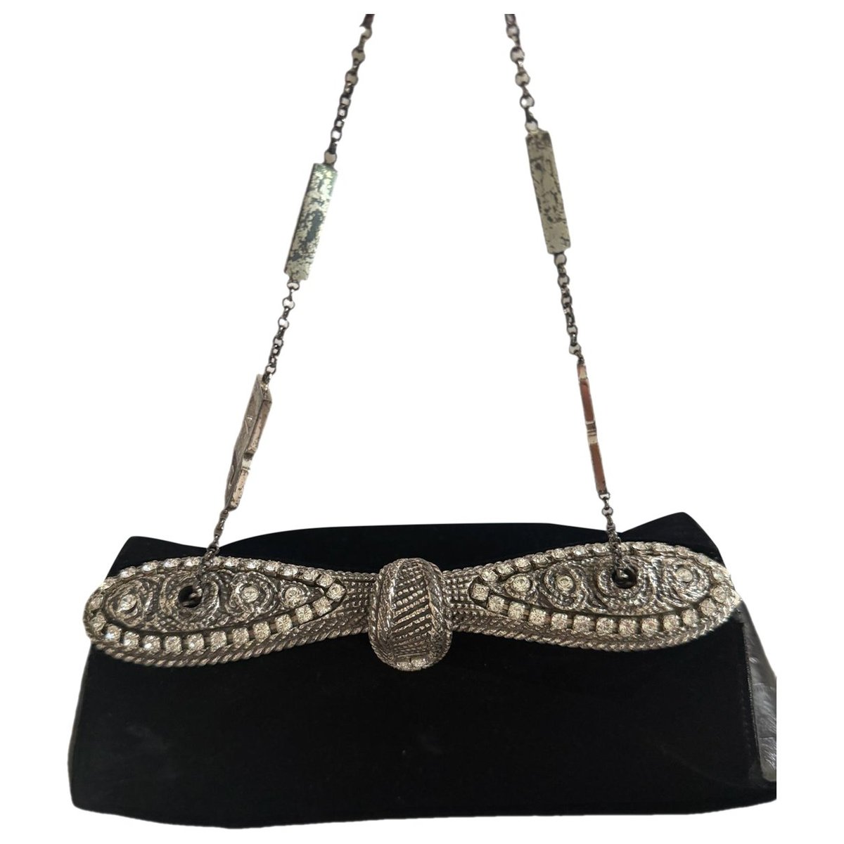 Velvet clutch bag