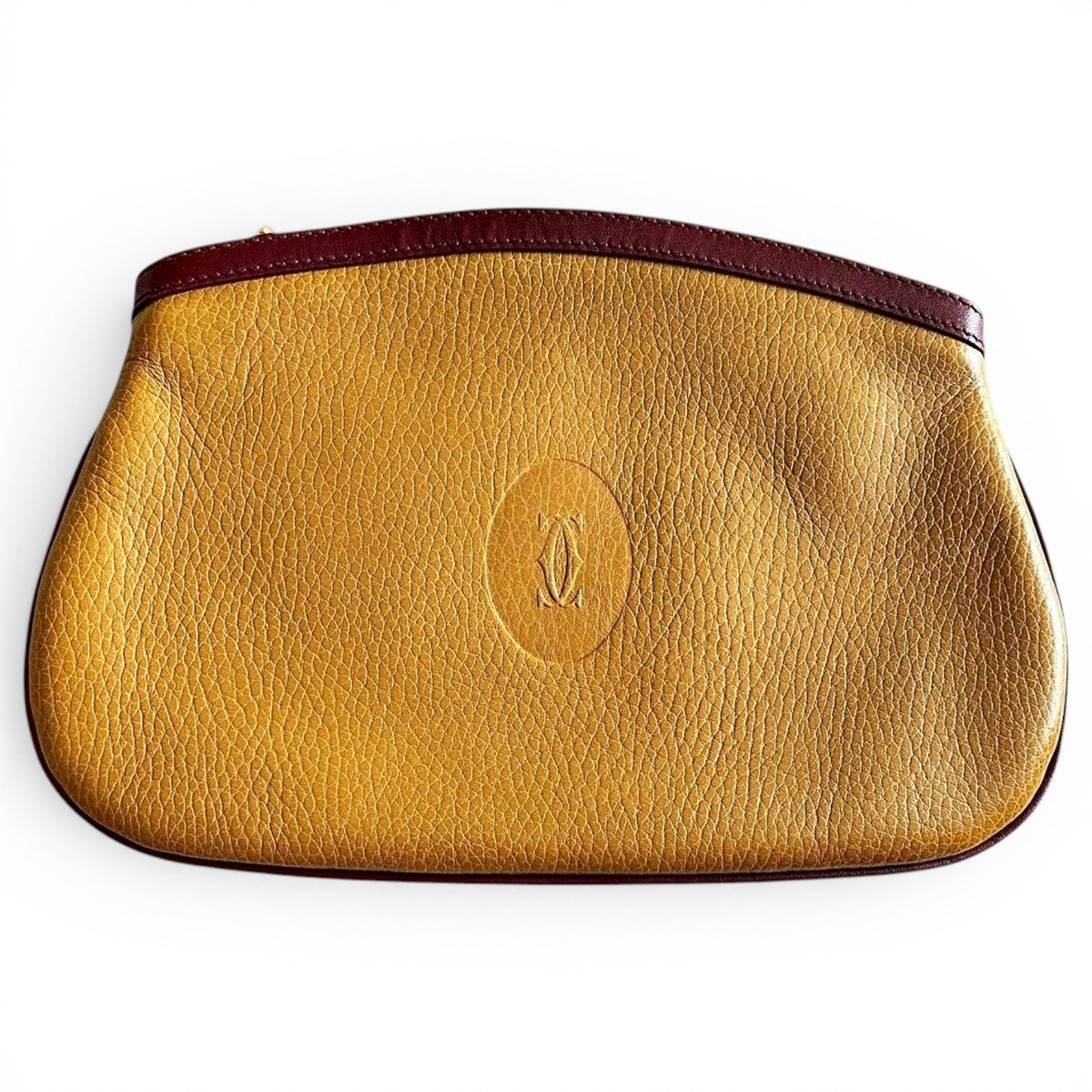 Leather clutch bag