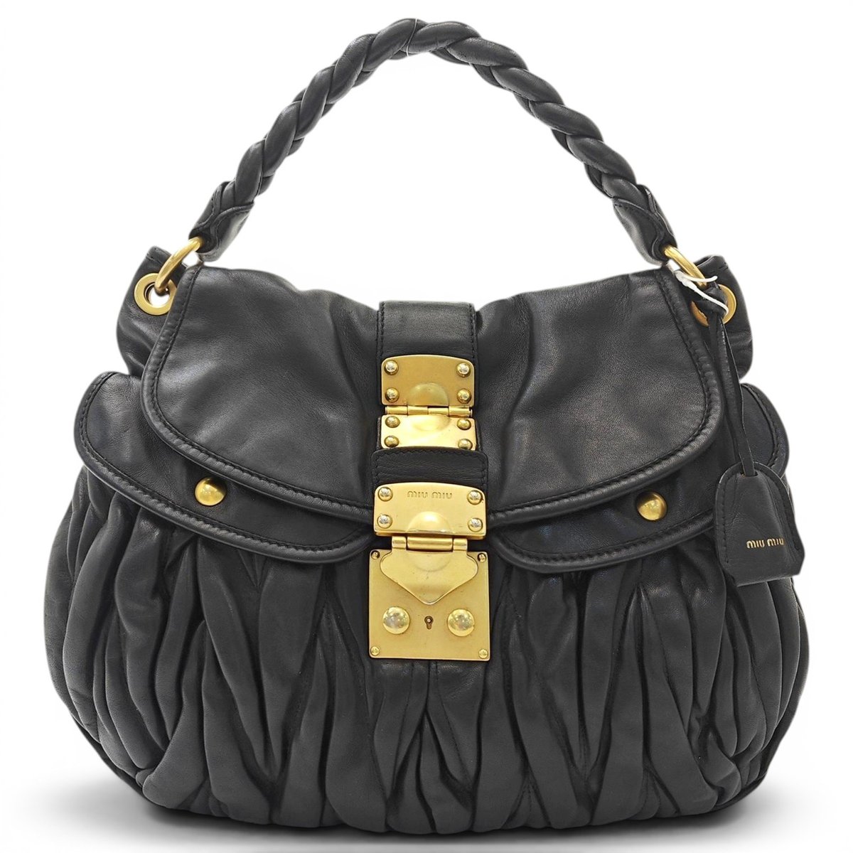 Coffer leather handbag