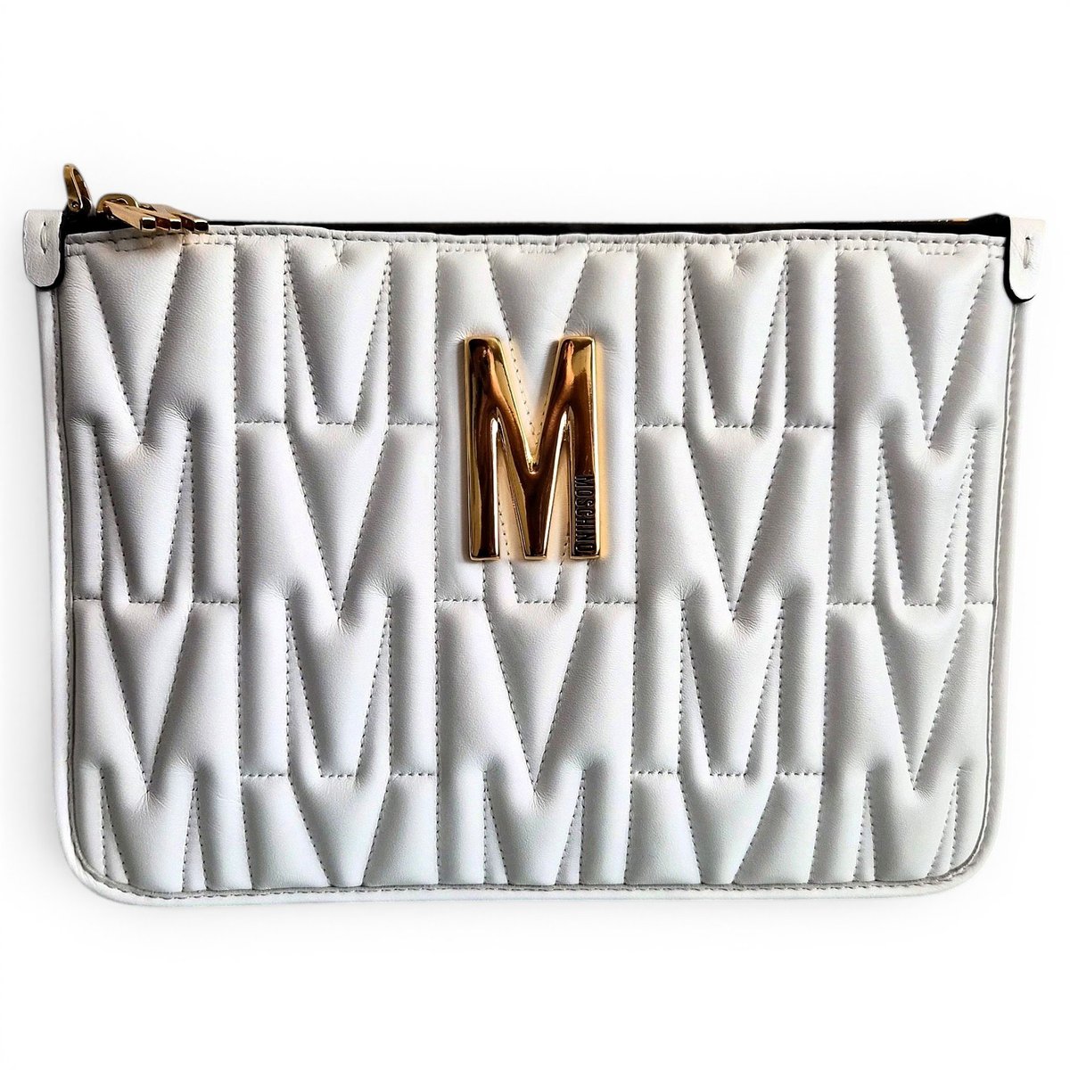 Leather clutch bag