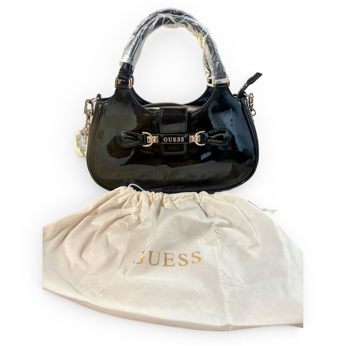 Patent leather handbag