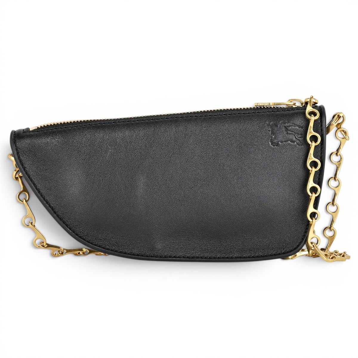 Shield leather crossbody bag