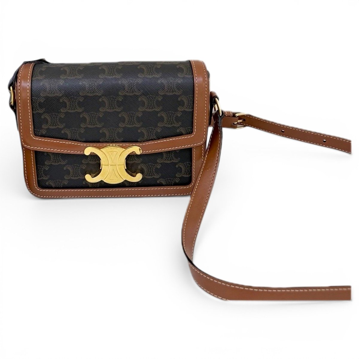 Triomphe leather handbag