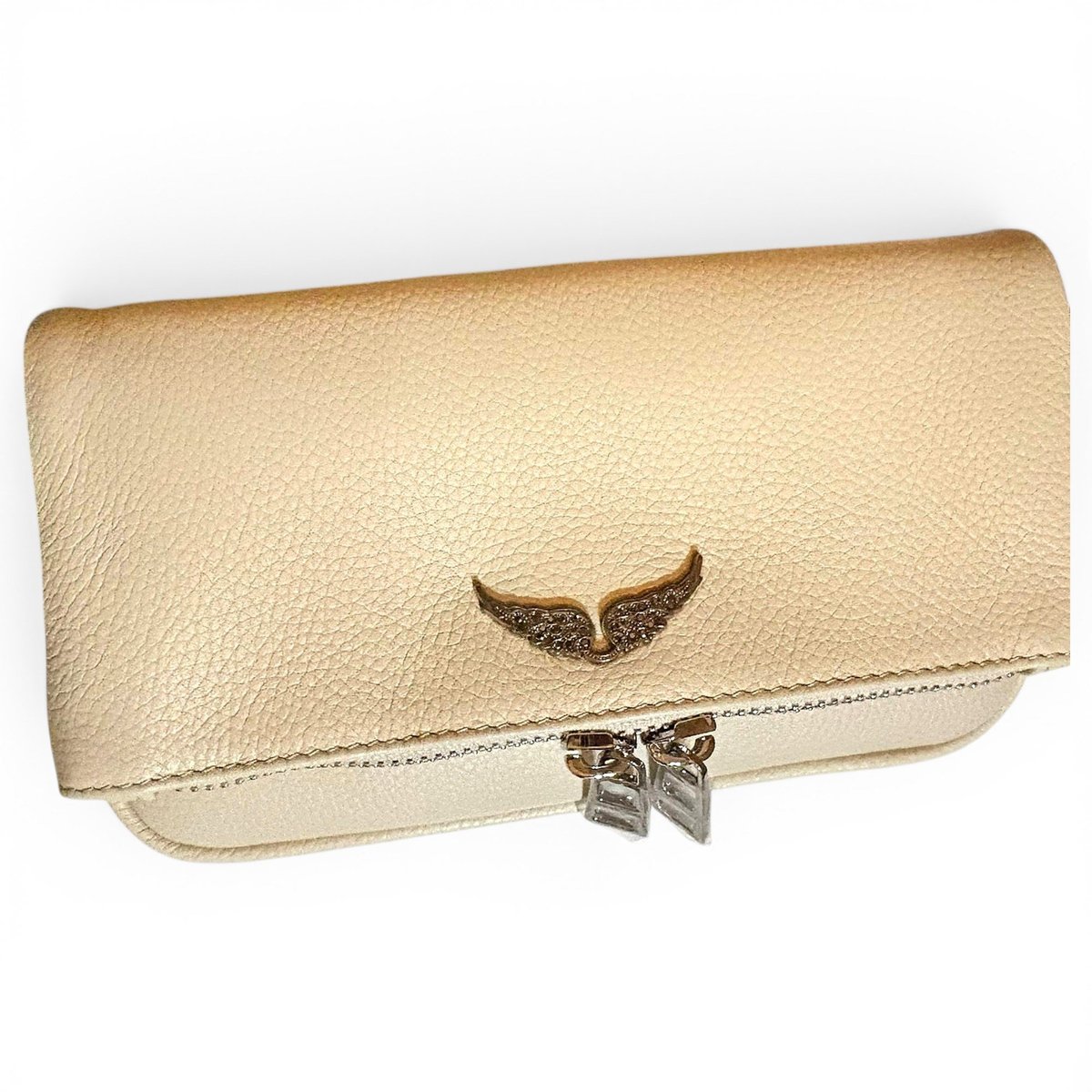 Rock leather clutch bag