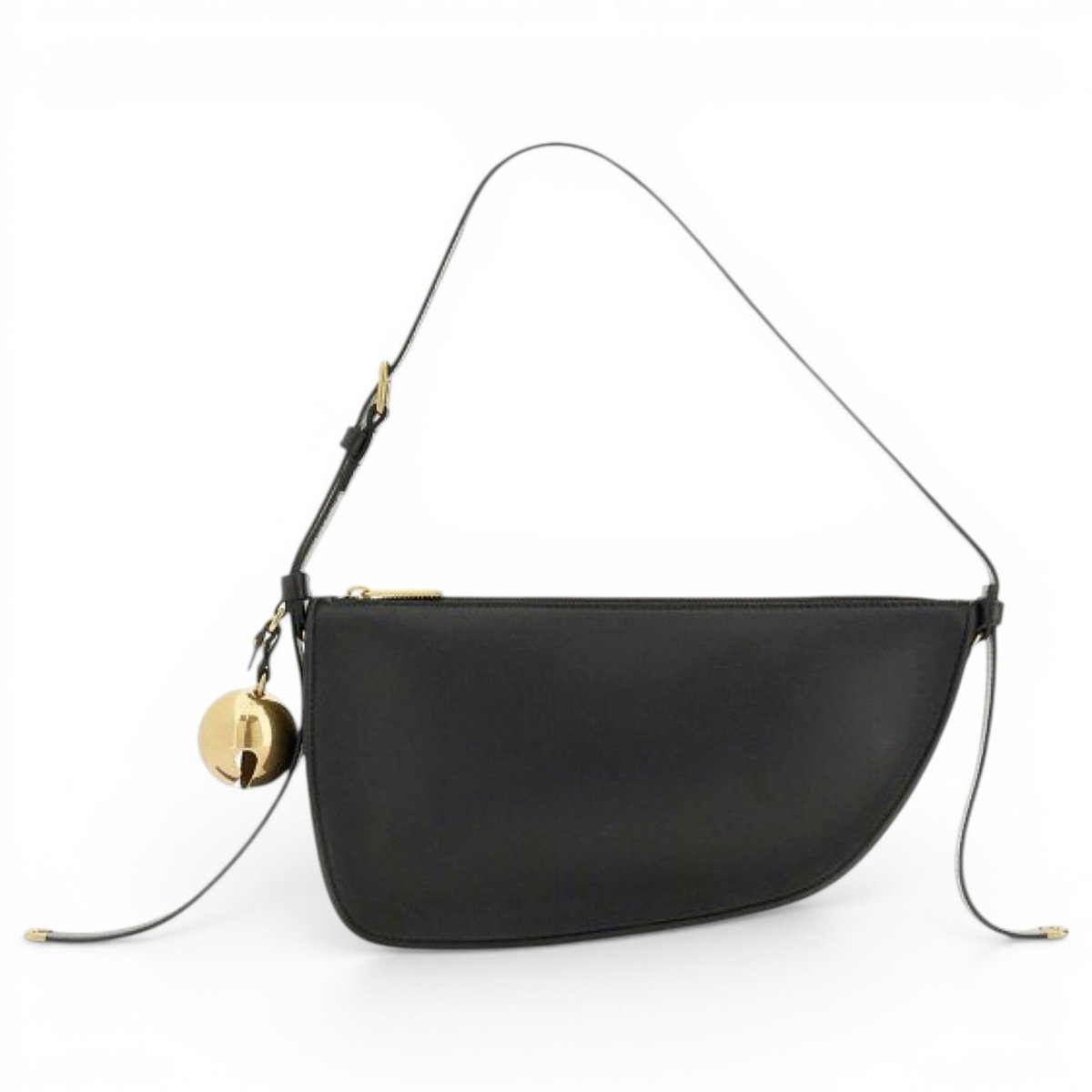 Shield leather handbag