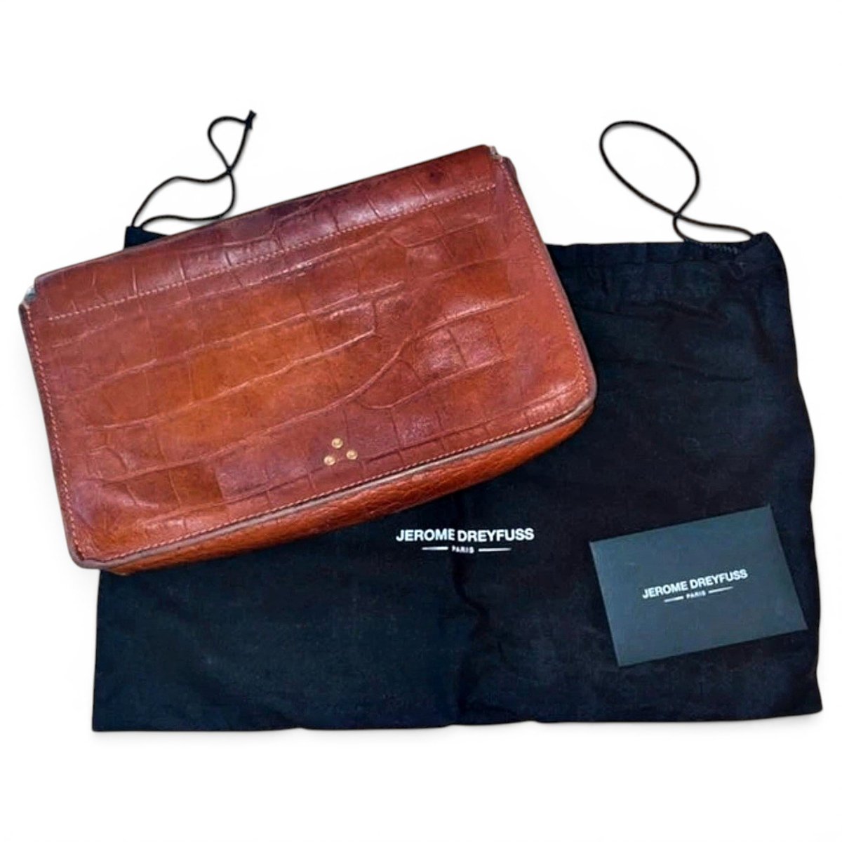 Leather clutch bag