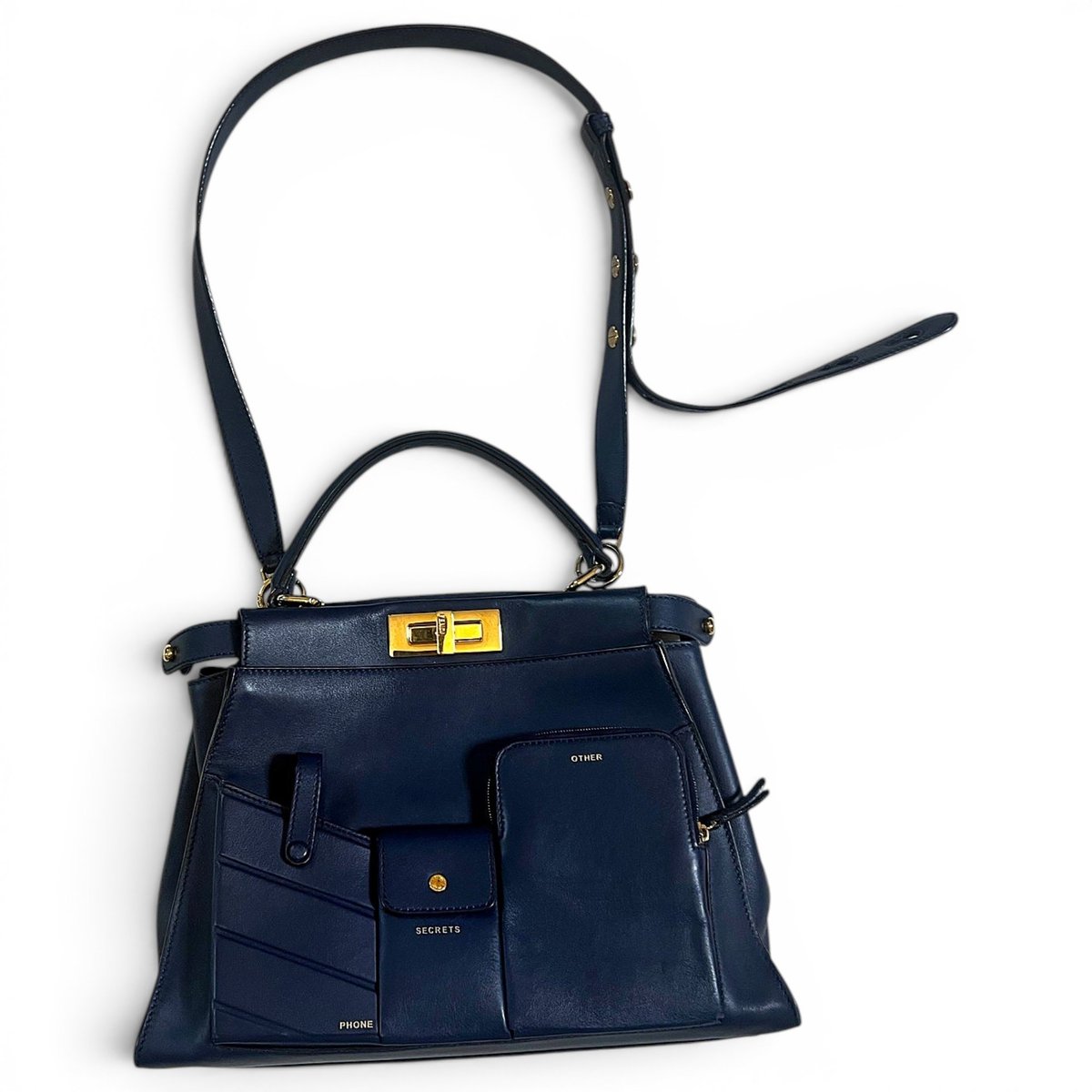 Peekaboo leather handbag