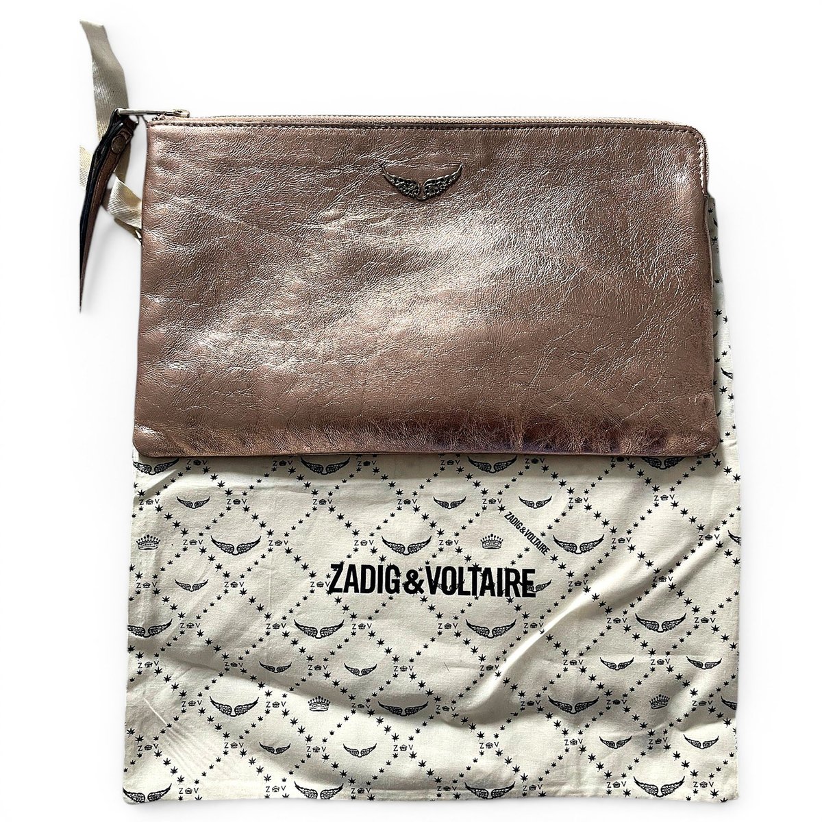 Leather clutch bag