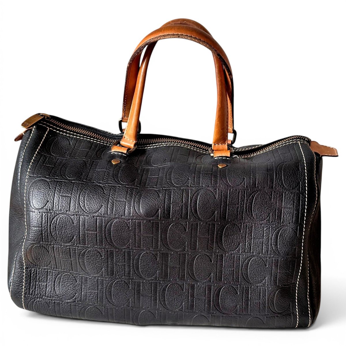 Leather bowling bag