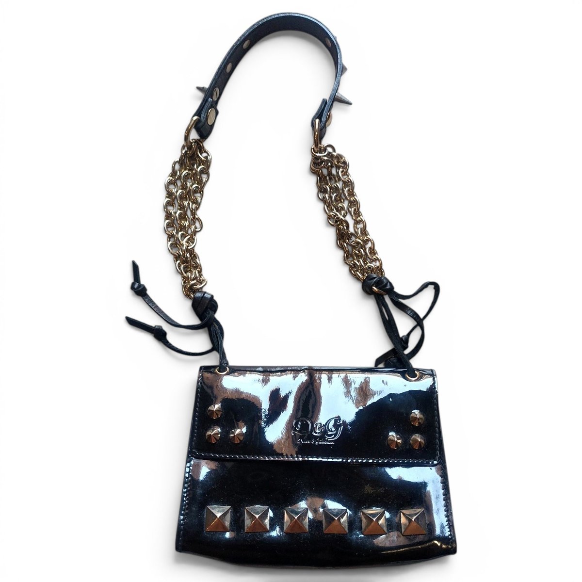 Patent leather handbag