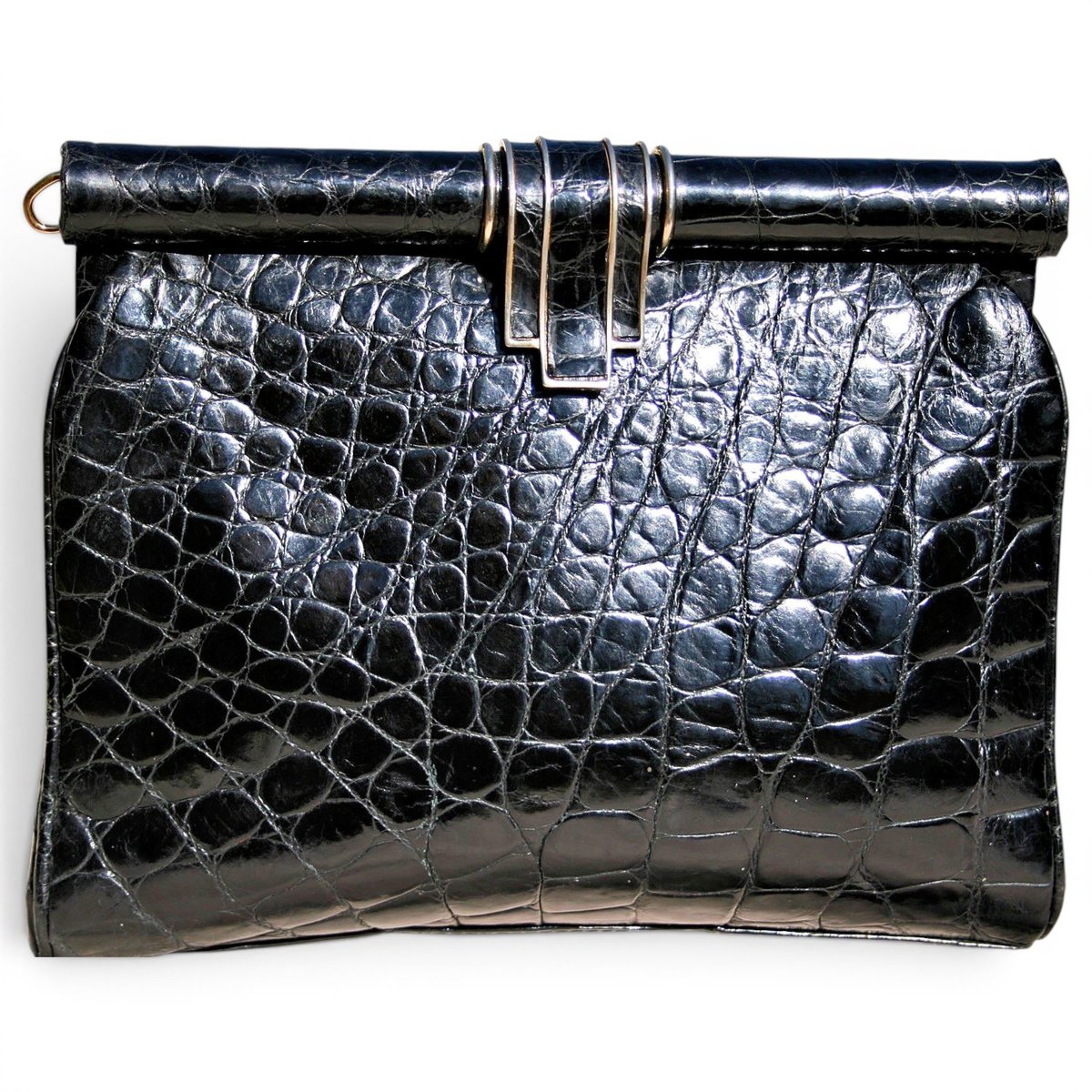 Leather clutch bag