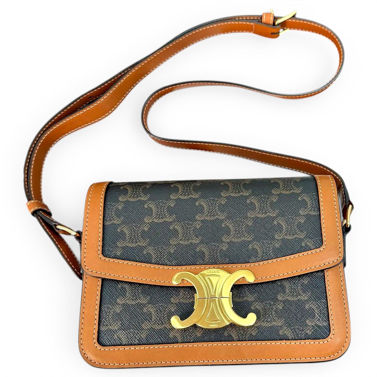Triomphe leather handbag