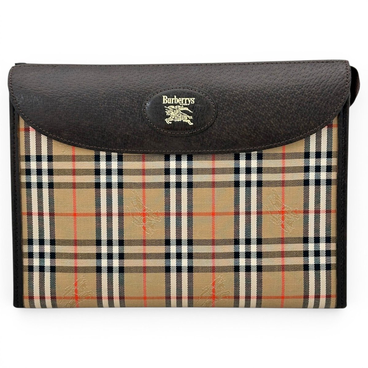 Leather clutch bag