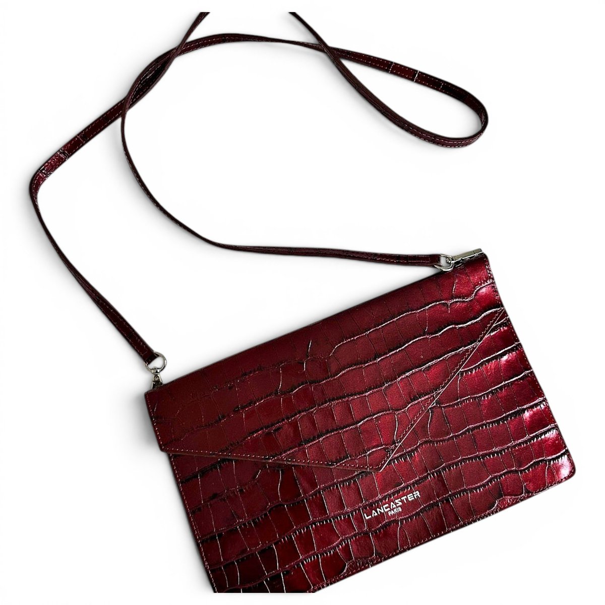 Leather clutch bag