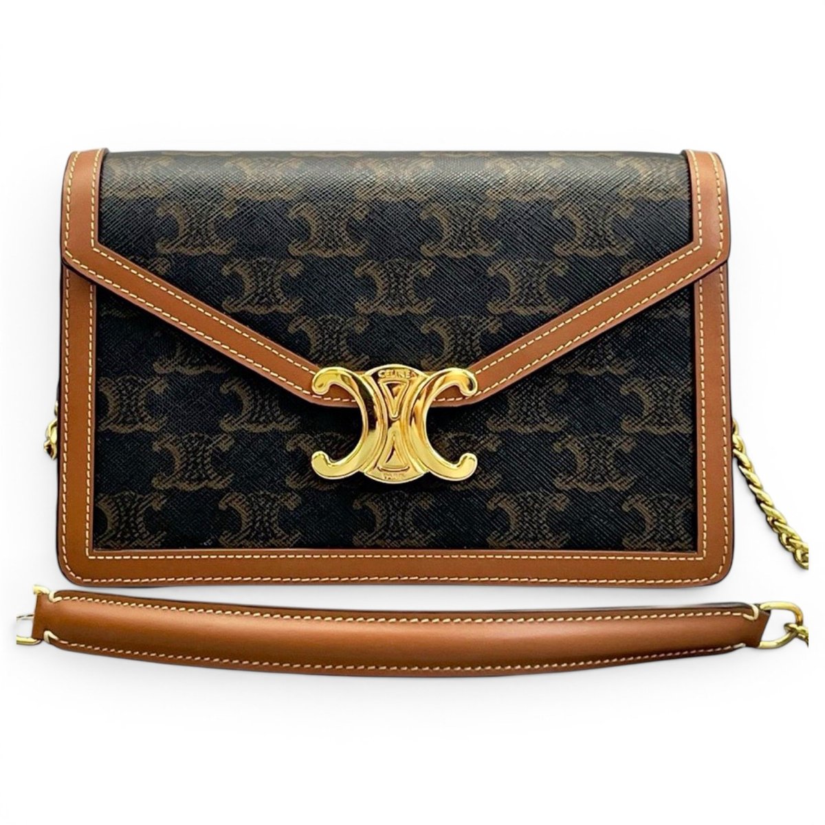 Triomphe leather handbag