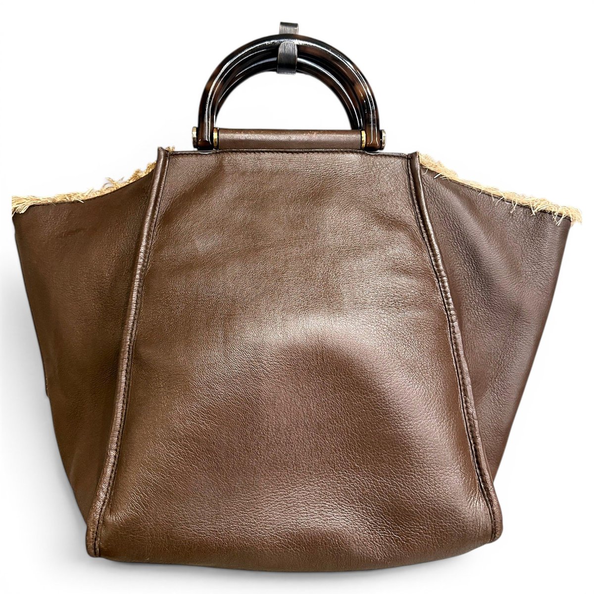 Marine leather handbag