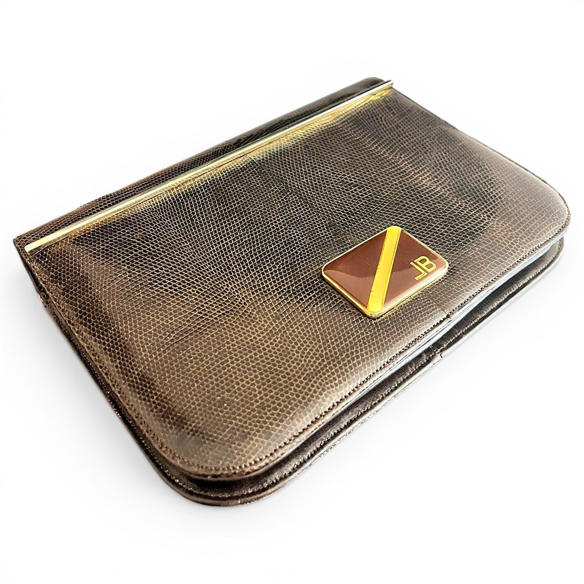 Leather clutch bag