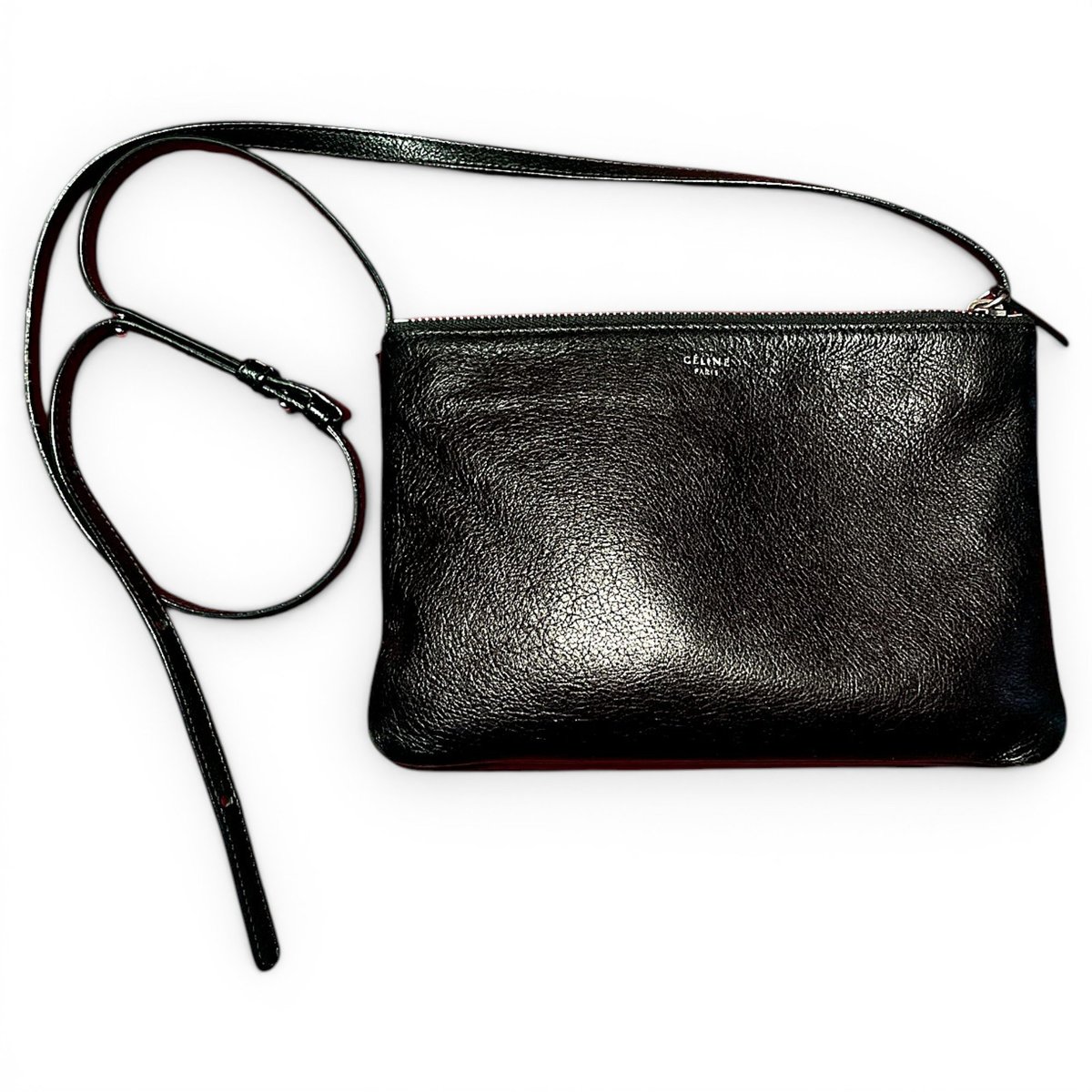 Trio leather crossbody bag
