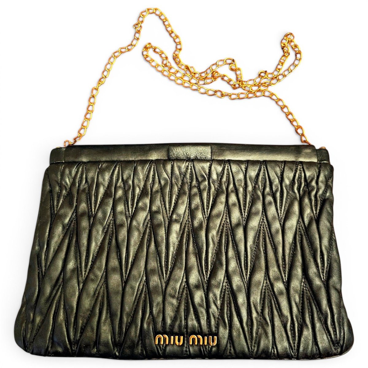 Matelassé leather crossbody bag