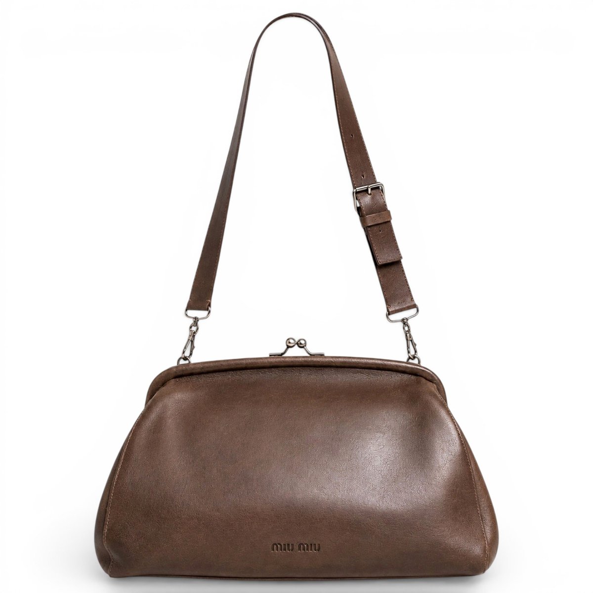 Miu Belle leather handbag