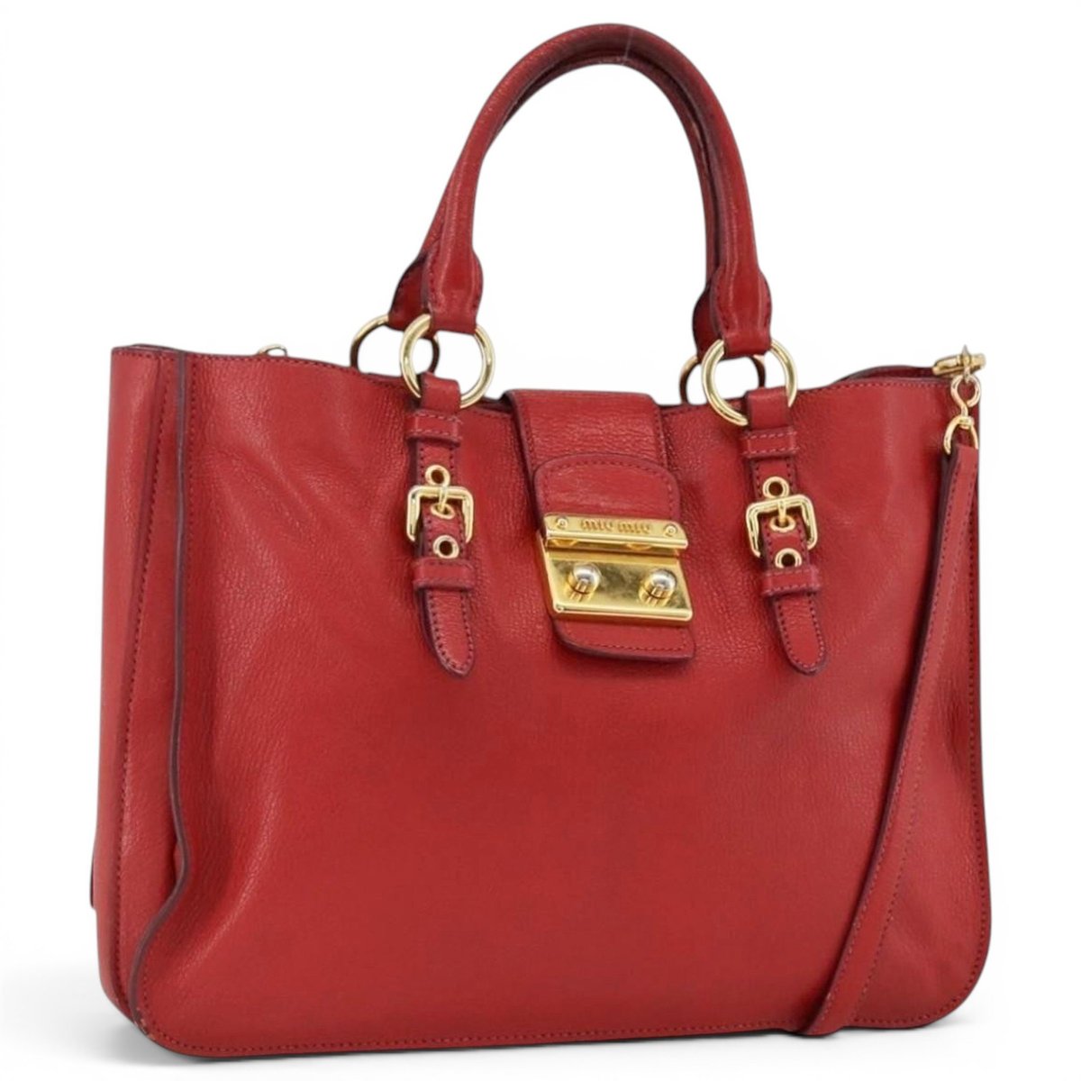 Madras leather handbag