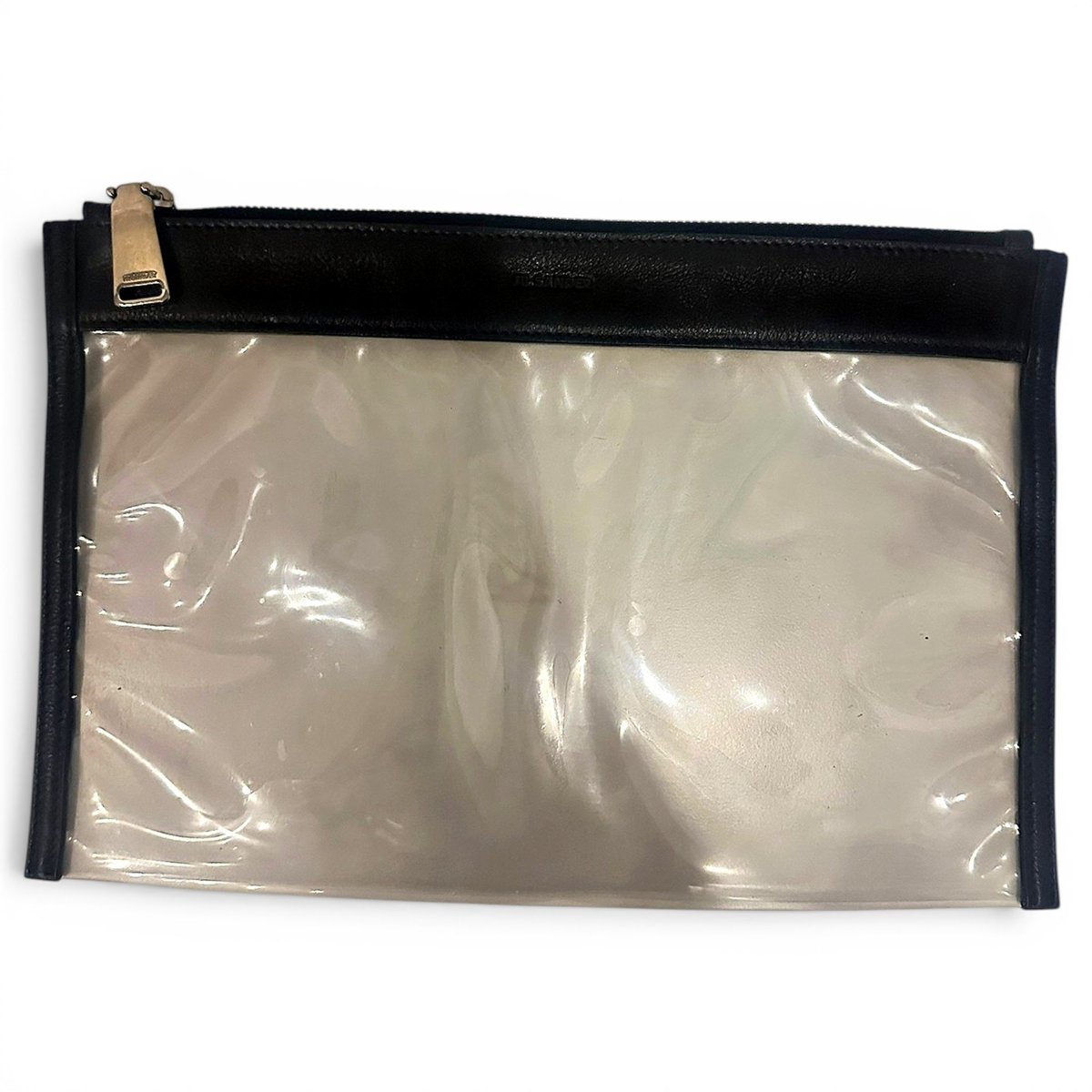 Leather clutch bag