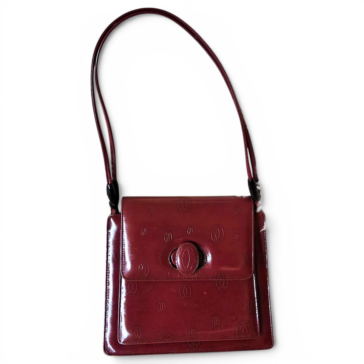 Panthère patent leather handbag