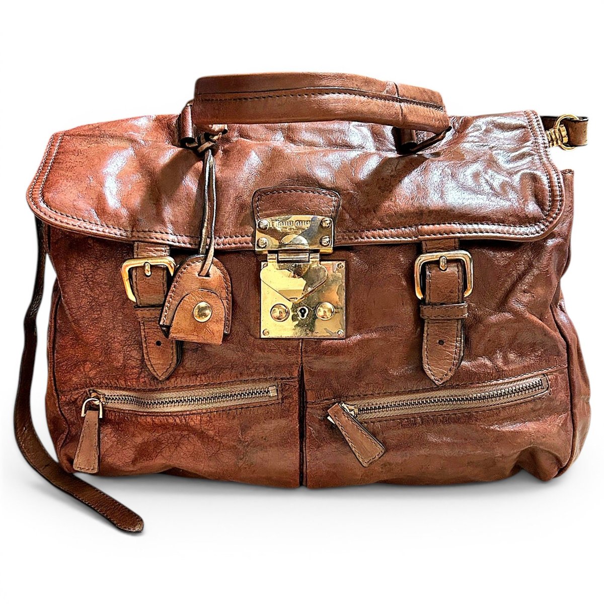 Coffer leather satchel