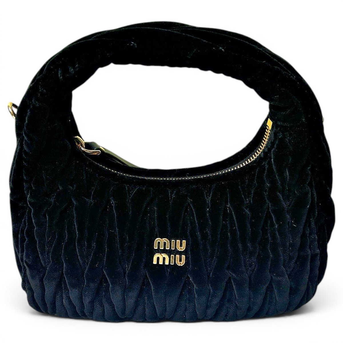 Miu Wander velvet handbag
