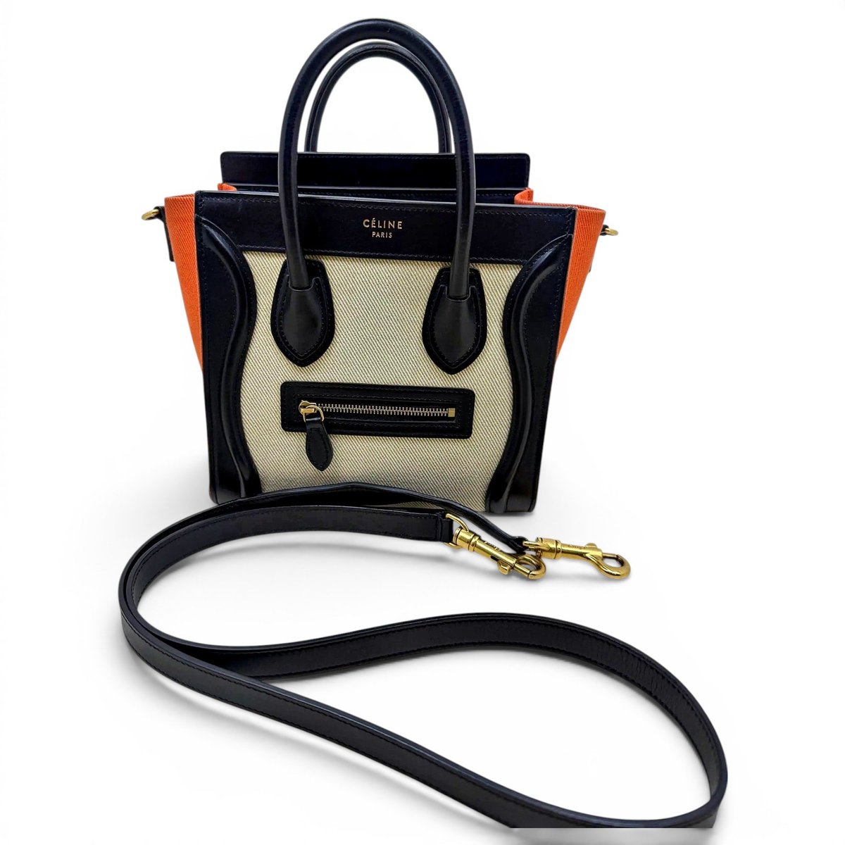 Nano Luggage leather crossbody bag
