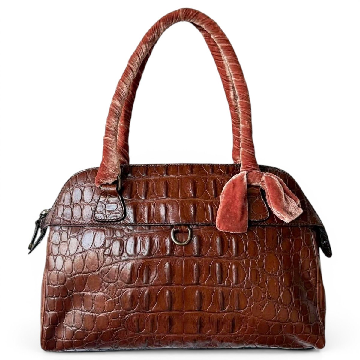 Coffer leather handbag