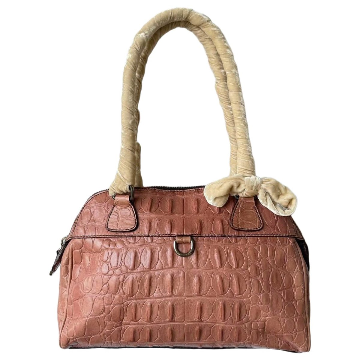Coffer leather handbag
