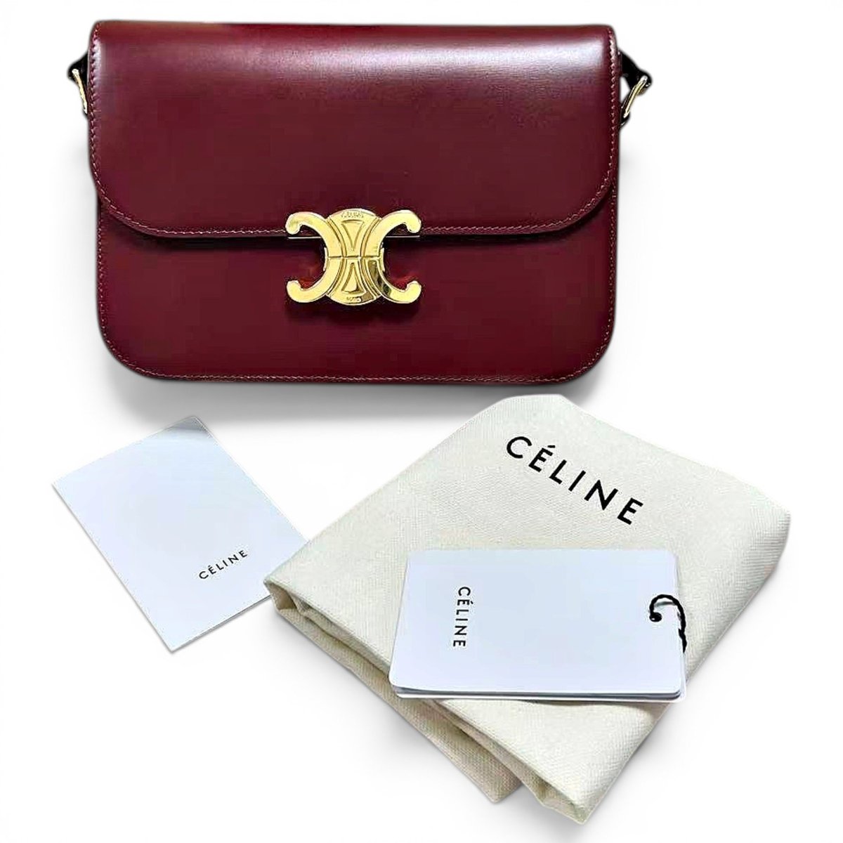 Triomphe leather handbag