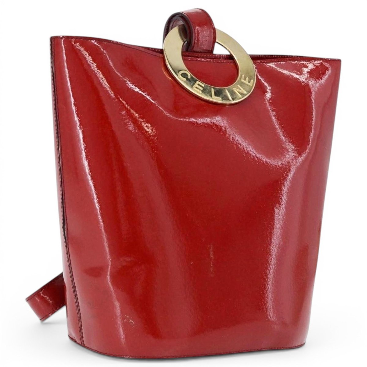 Patent leather handbag