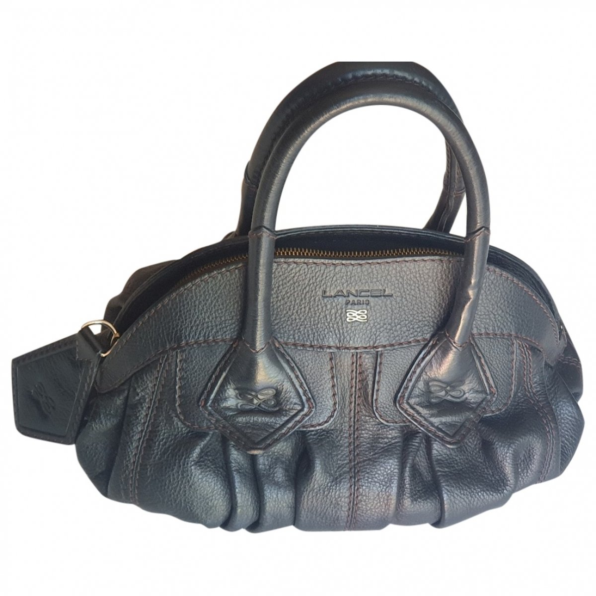Gousset leather handbag