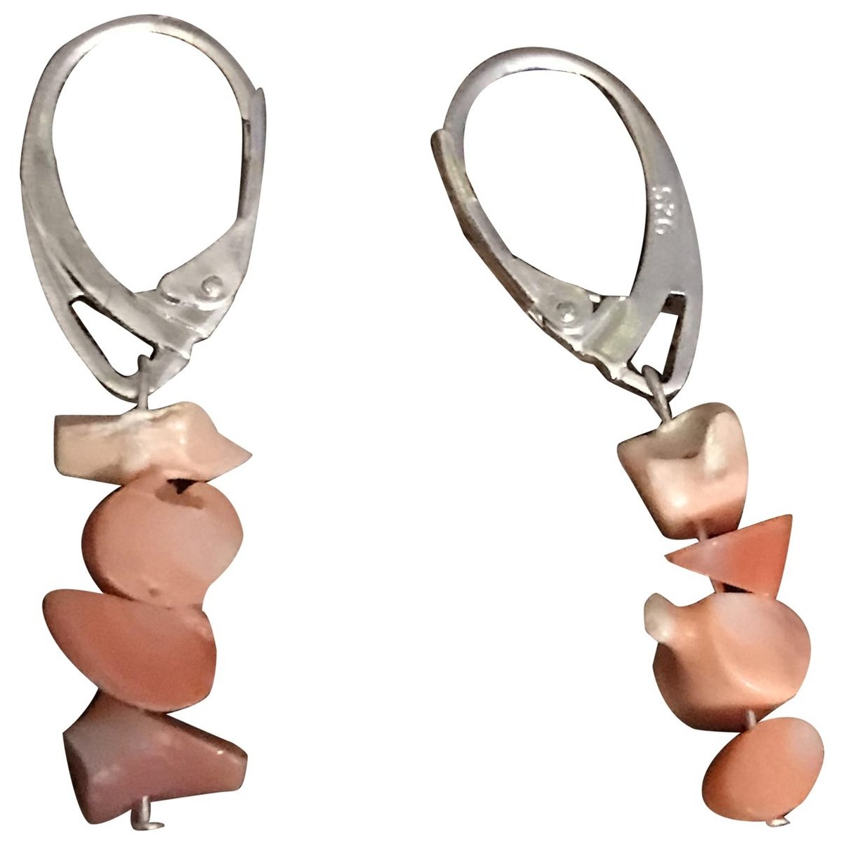 Corail silver earrings