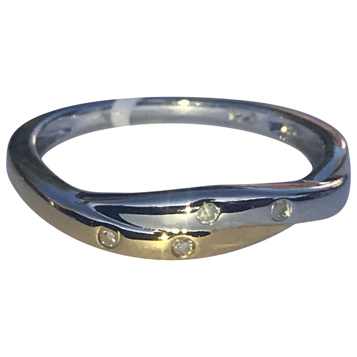 Toi & Moi silver gilt ring