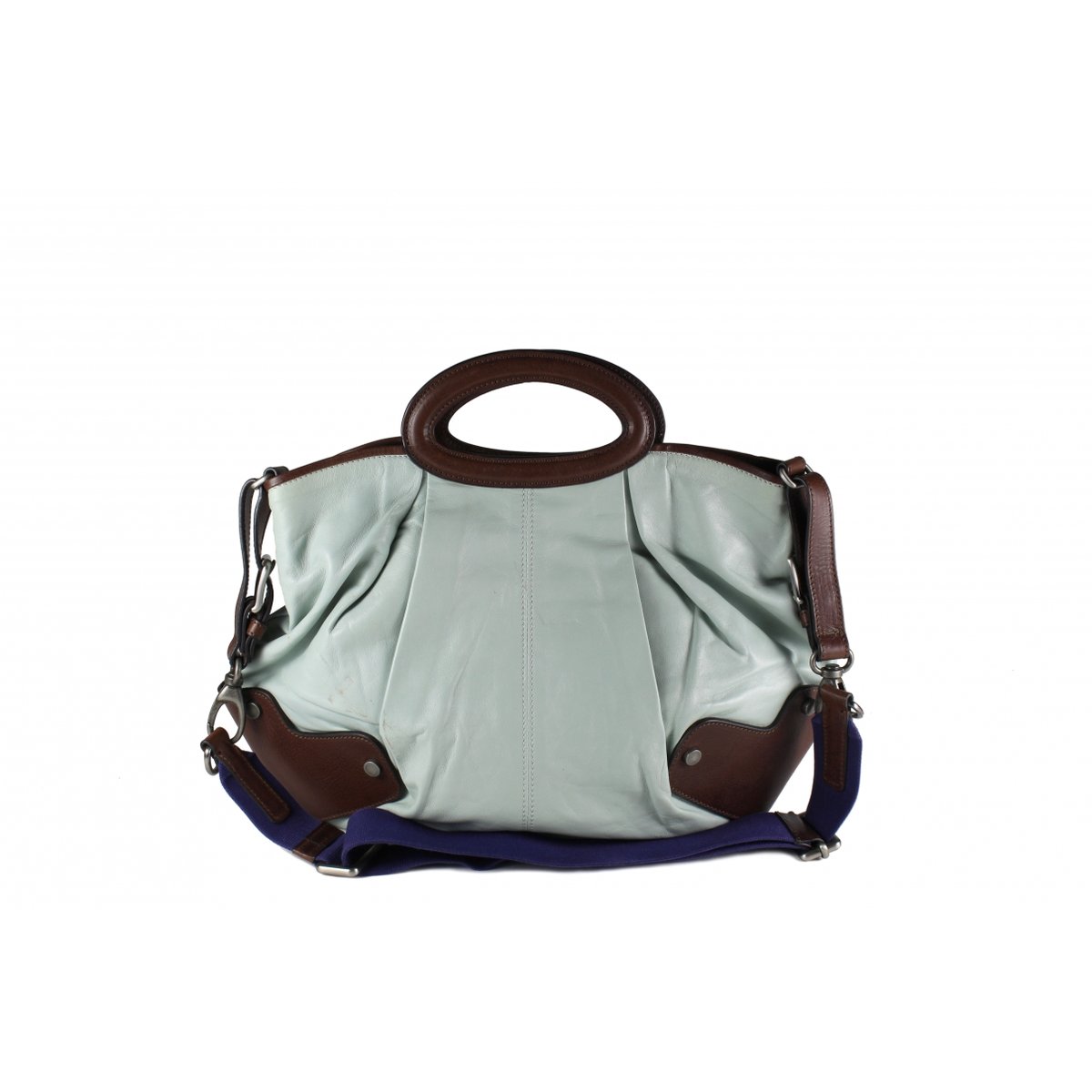 Balloon leather handbag