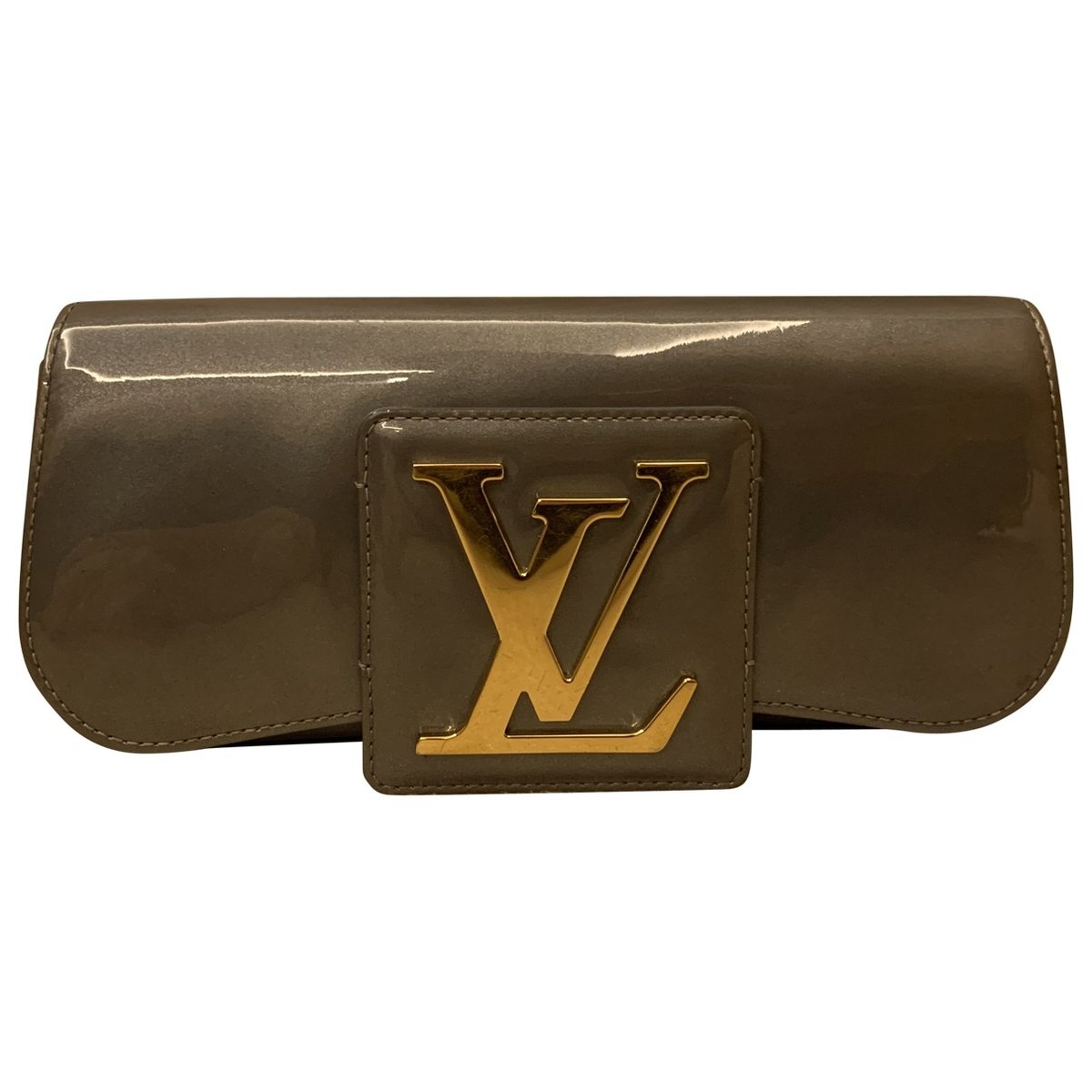 Louise patent leather clutch bag