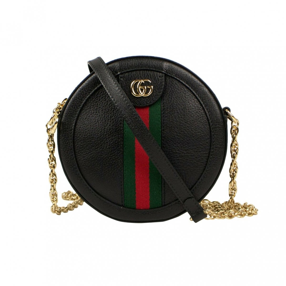 Ophidia Round leather crossbody bag