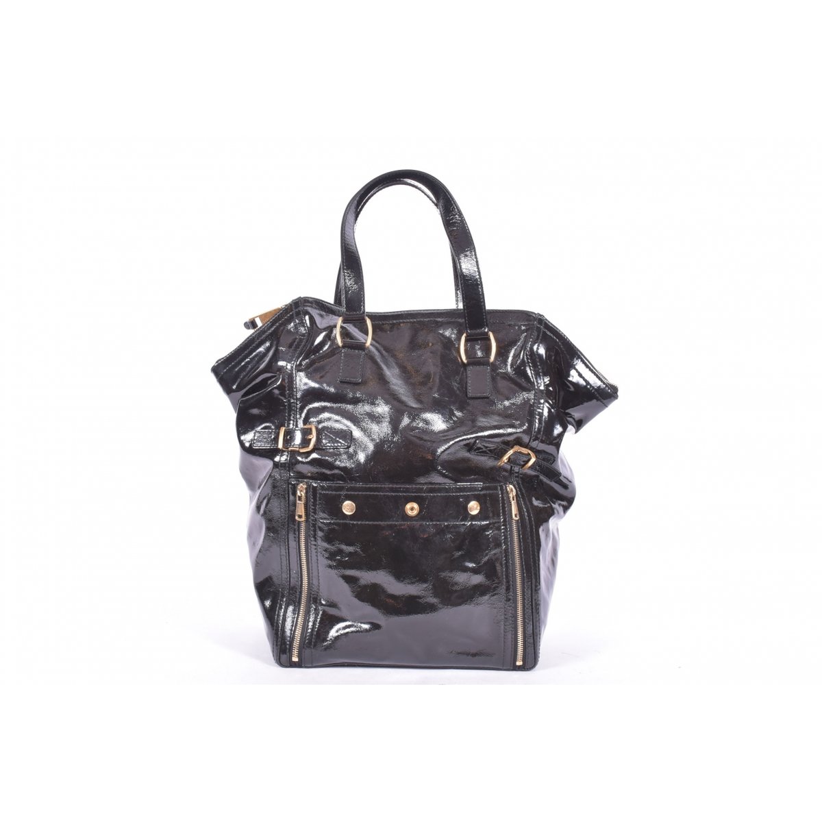 Downtown patent leather tote