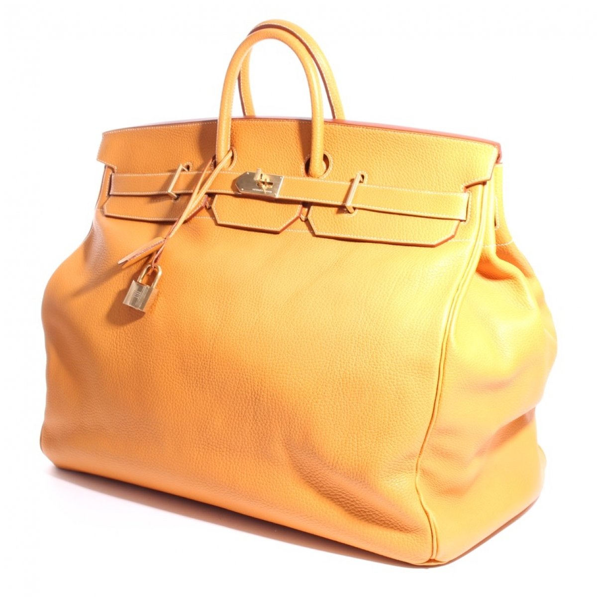 Haut à Courroies leather travel bag