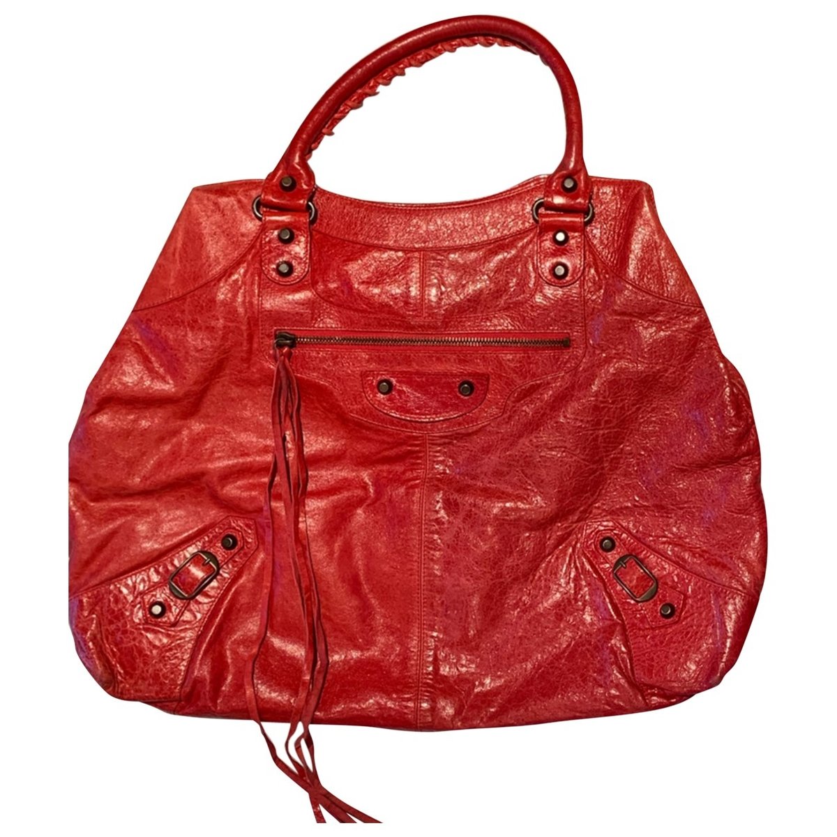 Vélo patent leather handbag