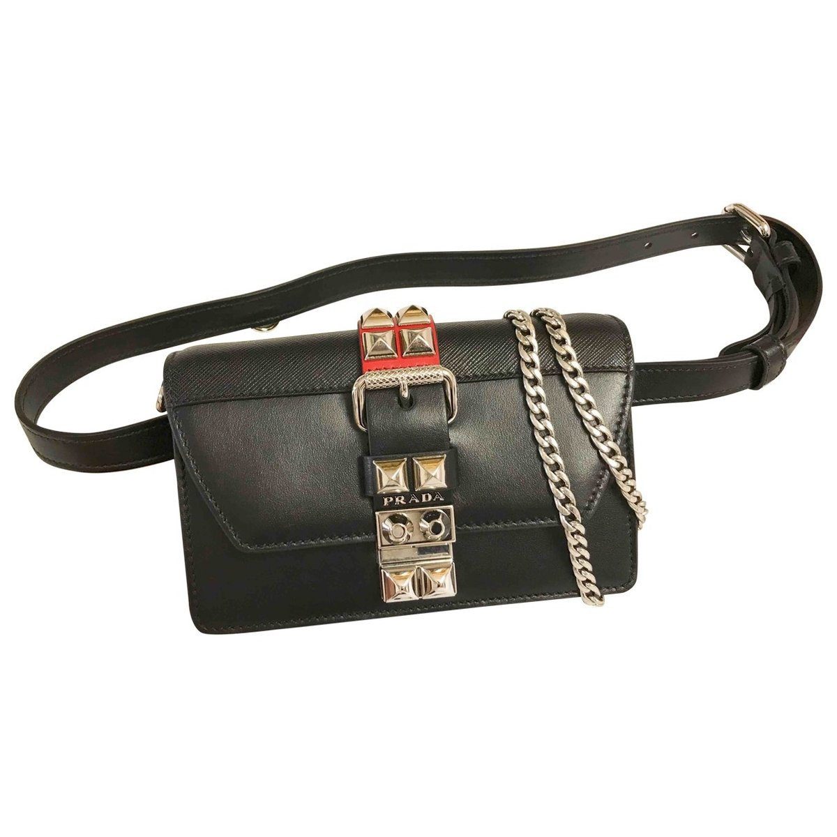 Elektra leather clutch bag