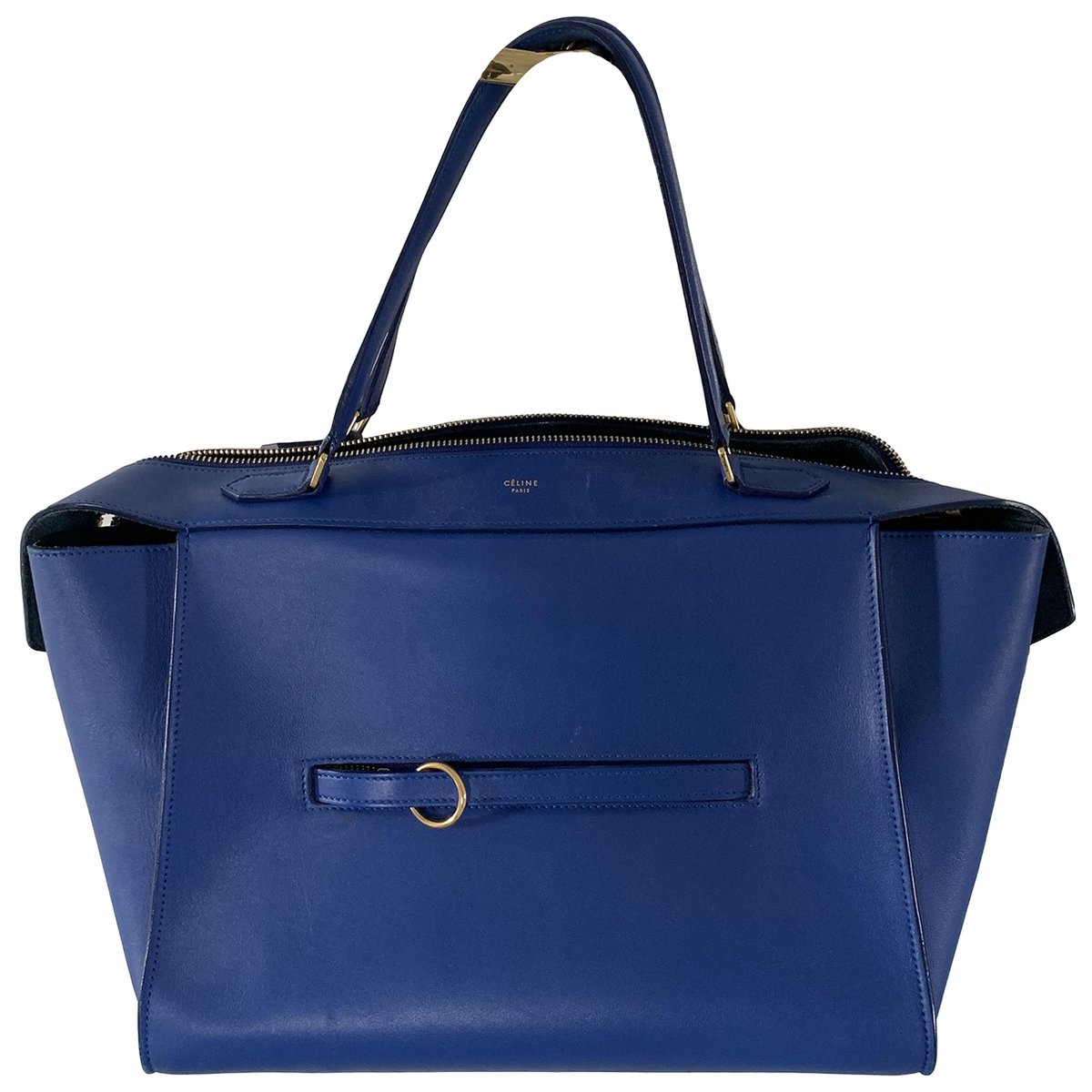 Ring leather handbag