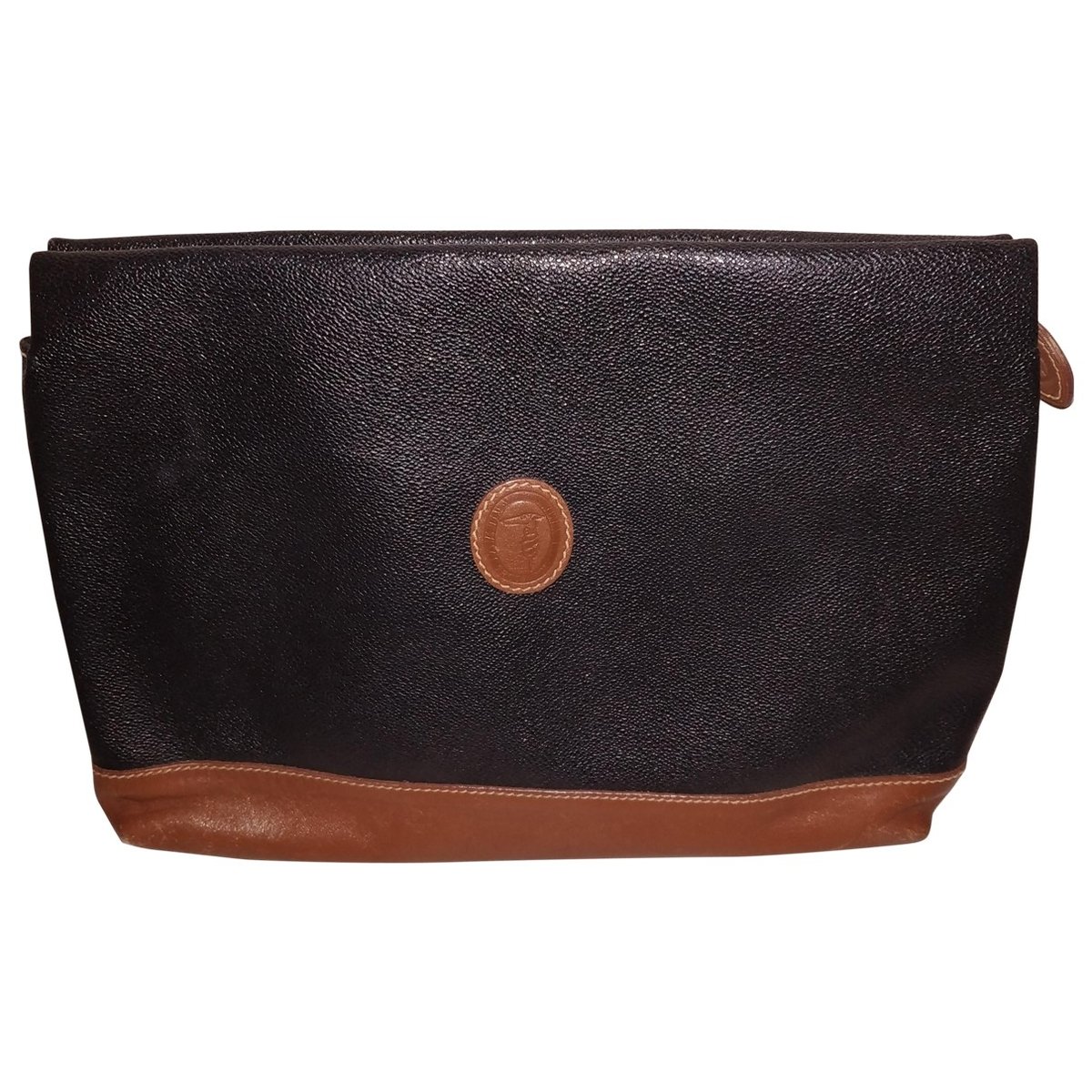 Leather clutch bag
