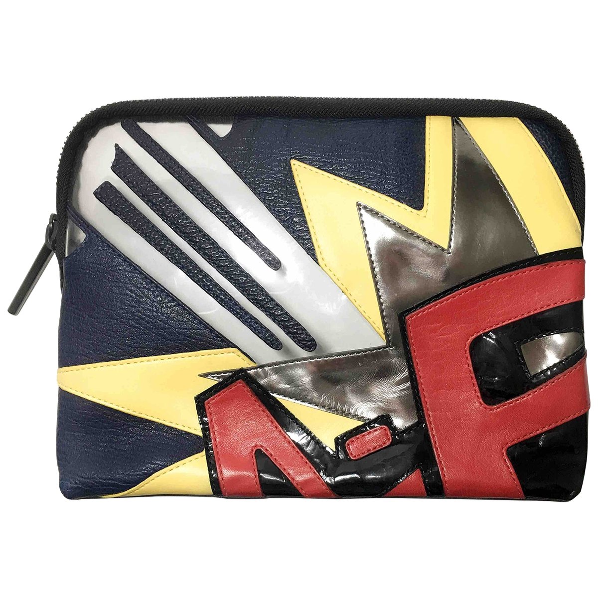 Leather clutch bag