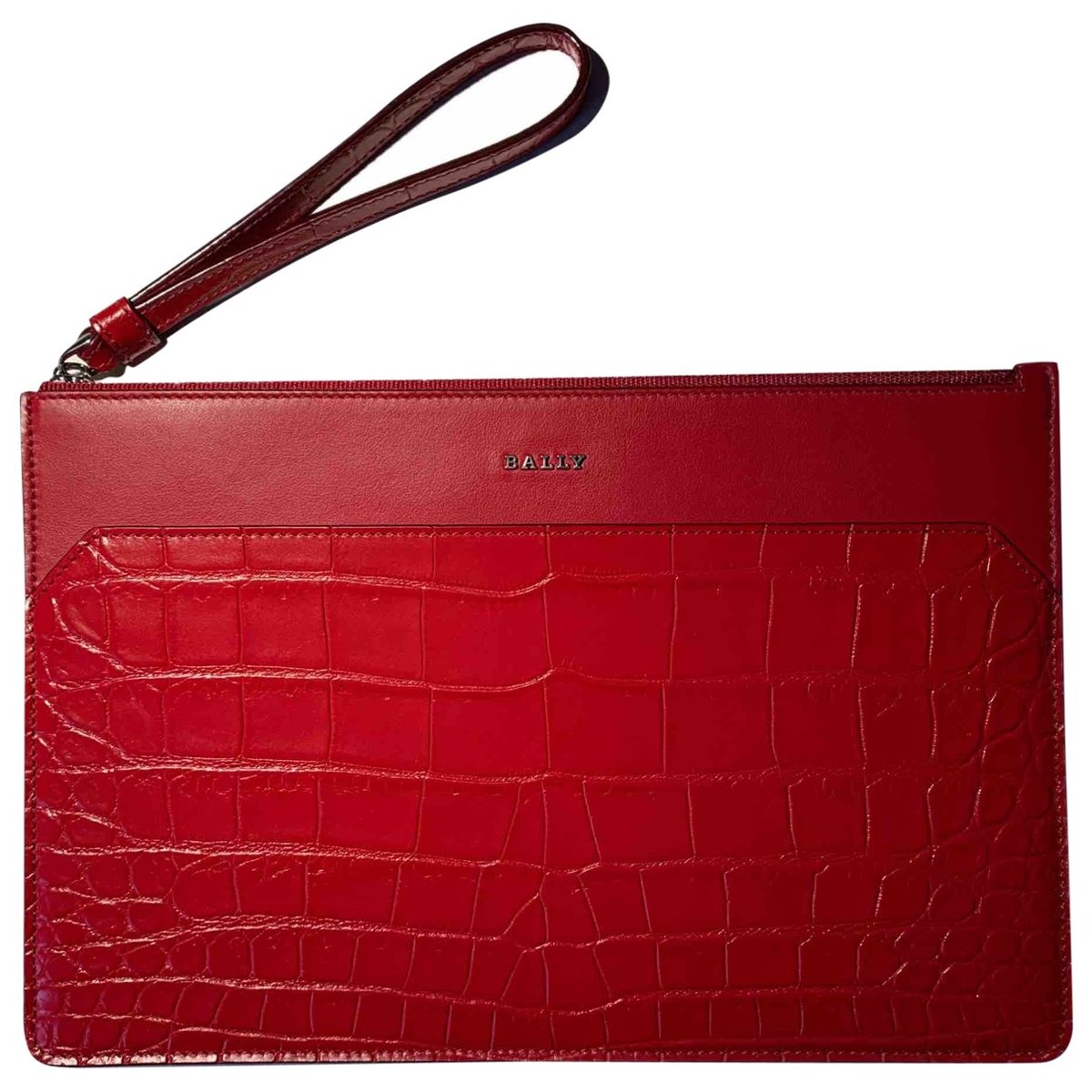 Leather clutch bag
